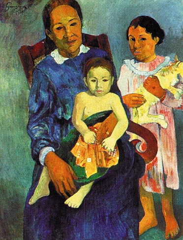 Tahitian Woman with Children 4